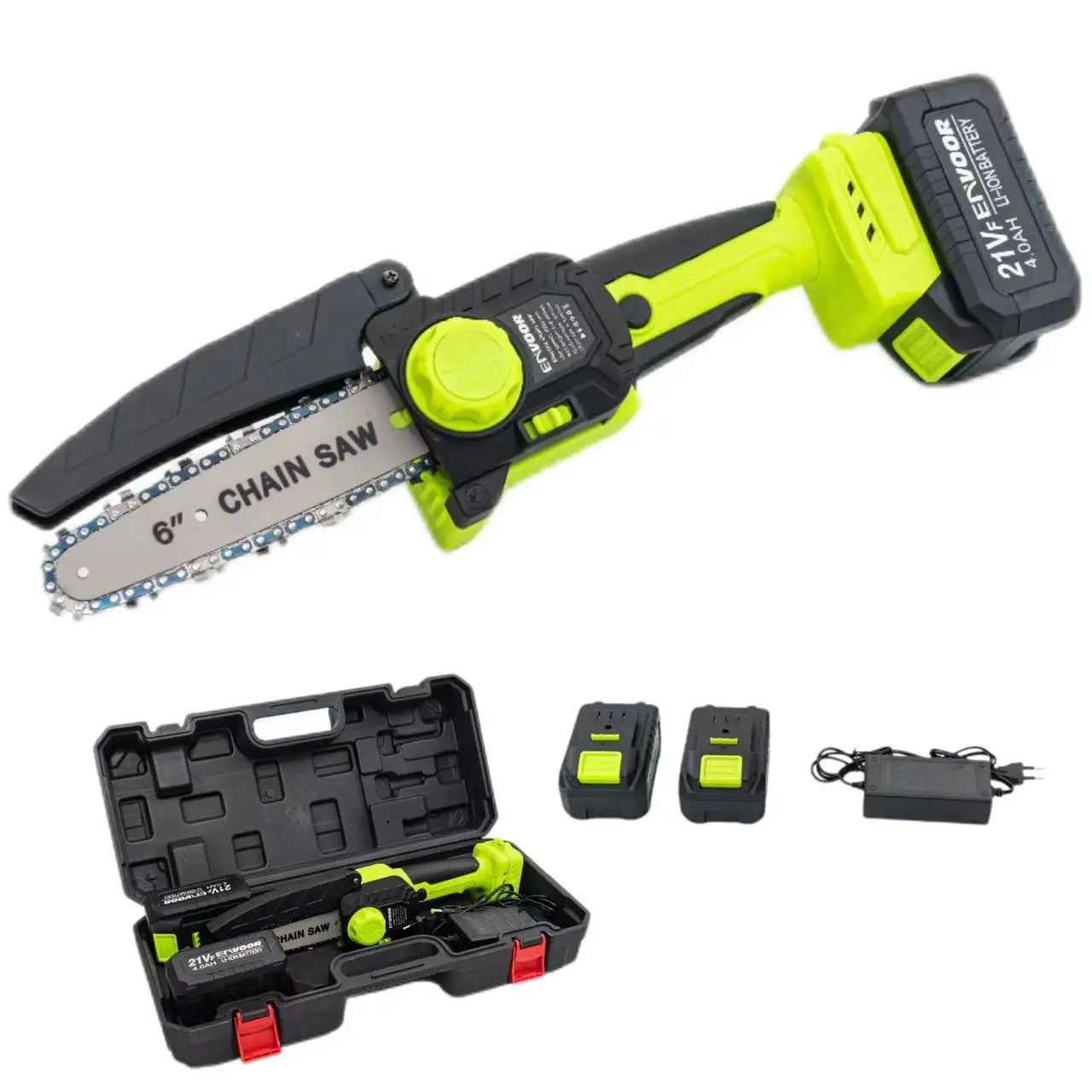 6' Chinese Manufacture Garden Gools Electric Power Tools Cordless Tool Lithium Battery Machine Wood Cutting Chainsaw