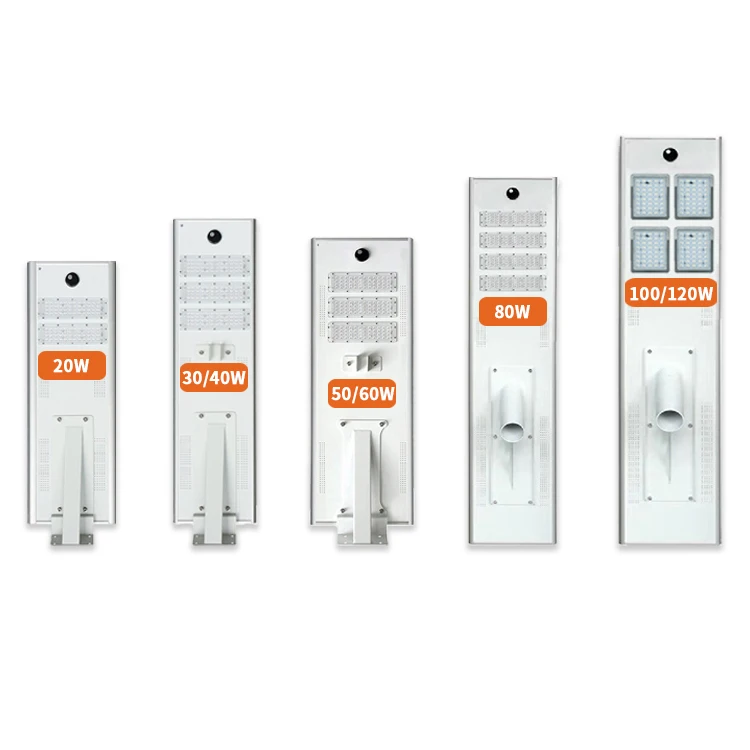 Factory direct sale price 120 watt die casting aluminum led lamp all in one integrated solar street light excluding light pole