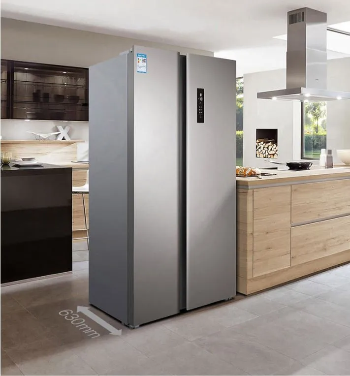 519L double door air cooled frost-free gray premium design refrigerator