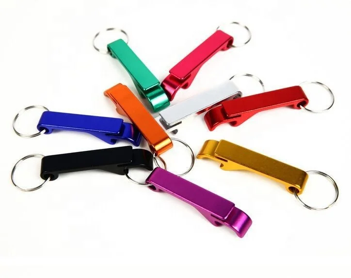 Portable Beer Bottle Opener Keychain Mini Pocket Aluminum Alloy Beverage Beer Bottle Opener Wedding Party Favor Gifts