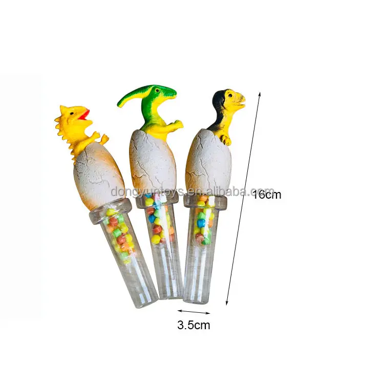 High Quality Candy Toys Dinosaur tube bubble tube Toy 6 models mixed Fancy Sweet Candy sugar toys