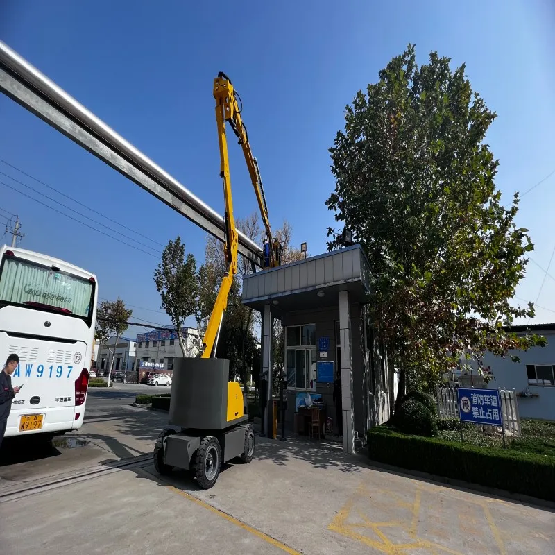 FT High quality small self propelled articulated boom lift mini picker aerial work platform boom  lift