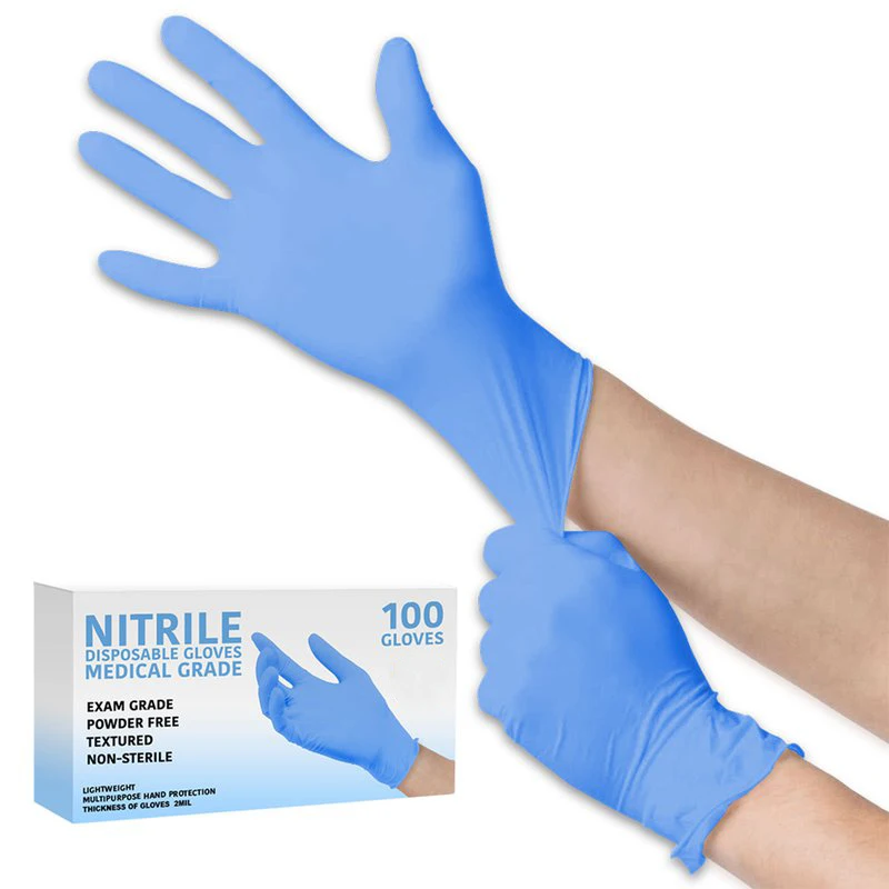 
Hot sale factory direct nitrile powder free surgical gloves disposable glove 