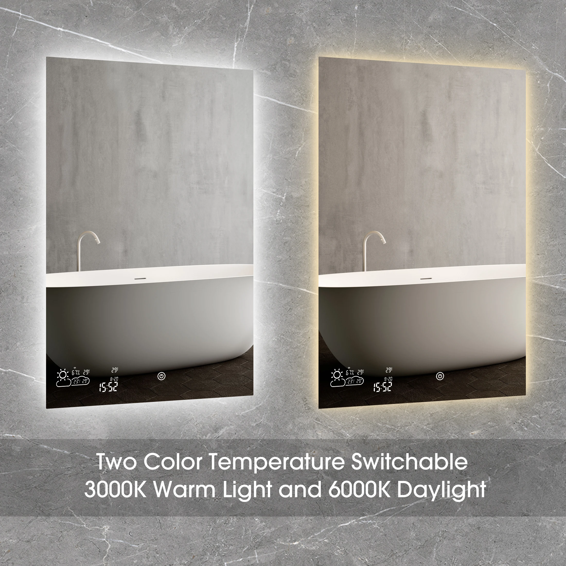 New Design Smart Heating Led Mirror Makeup Fogless Mirror With Led Lights