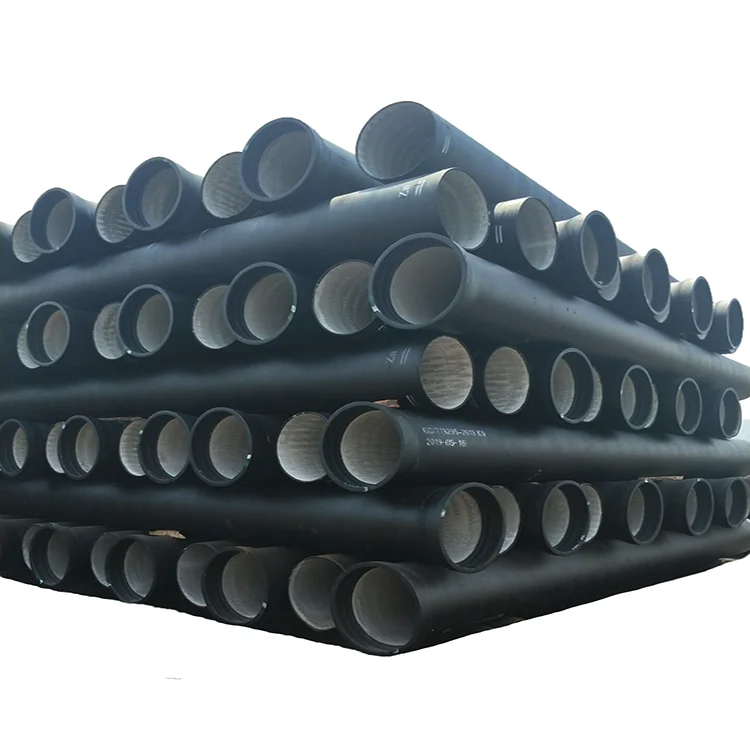 Epoxy Coated Cast Iron Pipe  C40 C30 C25 K9 thickness 8.1mm Ductile Iron Pipes Water Supply Pipe