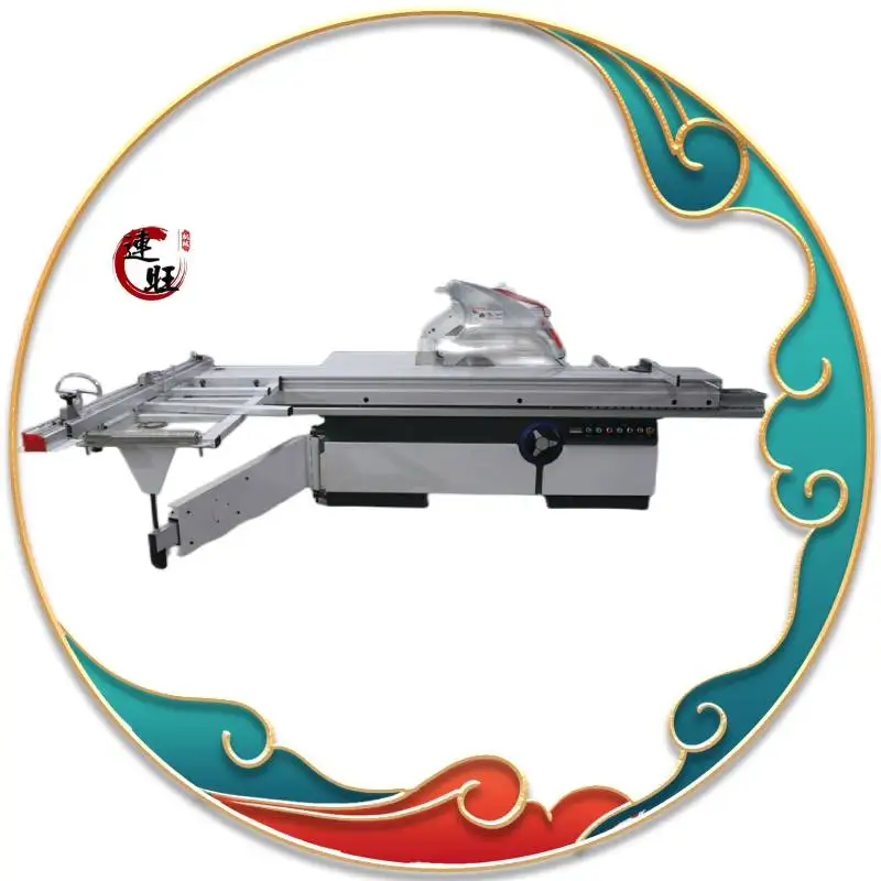 QDLW China sliding table saw high-quality digital fence woodworking panel saw double blade sliding table saw for wood cutting