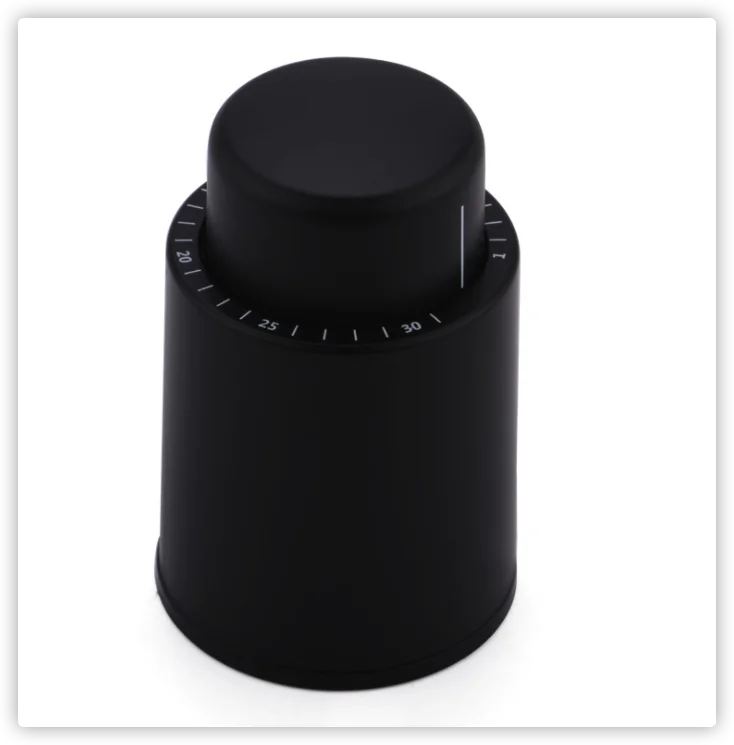 Black ABS Vacuum Wine Bottle Stopper Sealed Storage  Vacuum Memory Wine Stopper Push-Wine Style  Corks Bar Tools