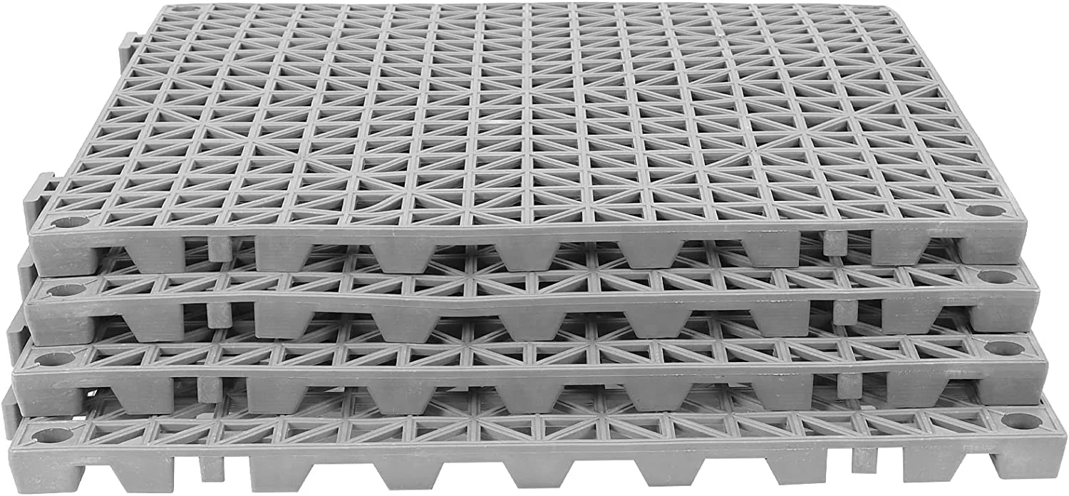 Легко очищаемые напольные плитки из ПВХ, модульная блокирующая Подушка, противоскользящий дренаж, блокирующие гаражные Напольные Плитки для склада