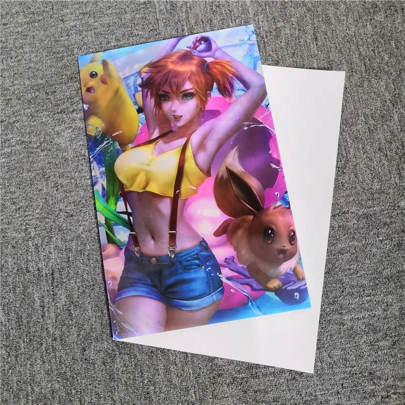 Japanese hot girl 3D  poster lenticular flip Anime 3D poster of sexy girls