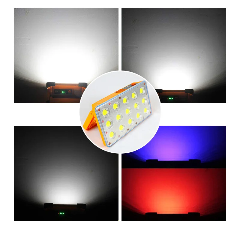 Wendadeco USB Rechargeable Portable Led Solar Camping Lamp Solar Emergency Flood Light 150w Solar Rechargeable Flood Lights
