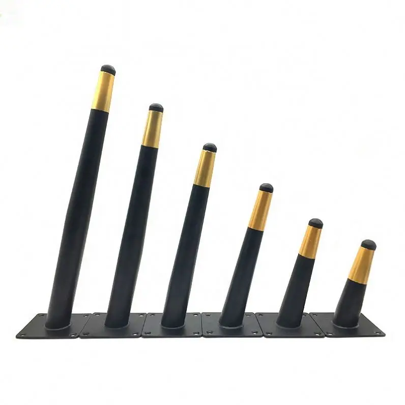 Sofa Leg 10-45cm Iron Tapered Chair Support Black Golden Steel Furniture Feet BedSide Bed Chrome Cabinet TV Metal Sofa Leg Feet