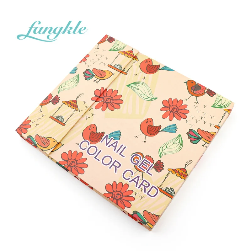 Fangkle wholesale nail polish color card chart tips nail polish book display 120colors