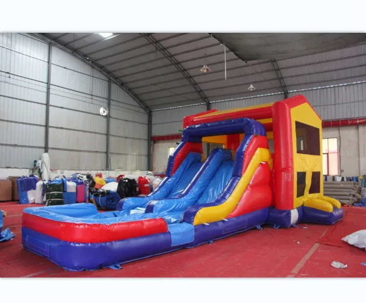 Коммерческий надувной прыгающий домик, водная горка, бассейн, прыгающий домик с бассейном