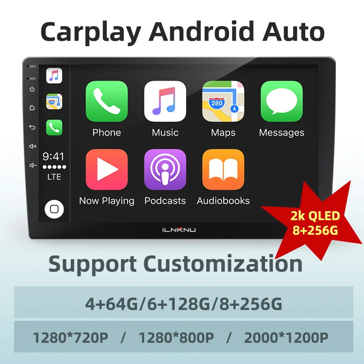 7862 6 + 128 ГБ 8 ядер 4 г слот для Sim-карт 5 Wi-Fi Carpay Android Auto DSP стерео AM FM RDS 9 дюймов QLED сенсорный