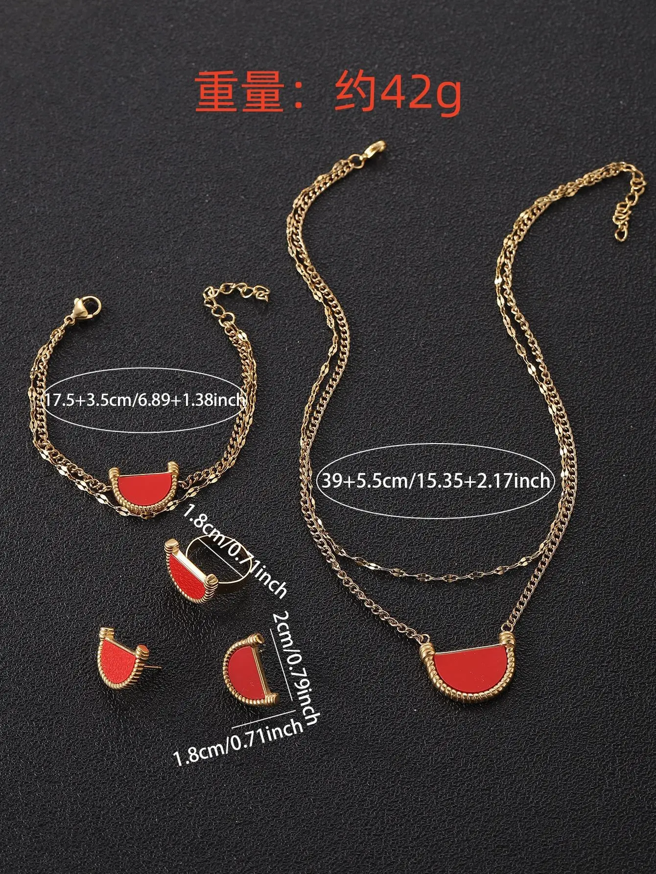 Fashion original design ring bracelet niche retro high sense natural white fritillary earring necklace