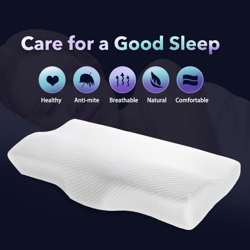 Memory Foam Кровать Ортопедическая подушка с защитой шеи медленным восстановлением формы в виде бабочек эффектом памяти