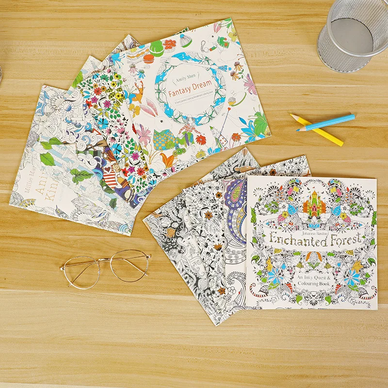 Custom Softcover Book Secret Garden Coloring Book Decompression Mandala Coloring Book for Adults