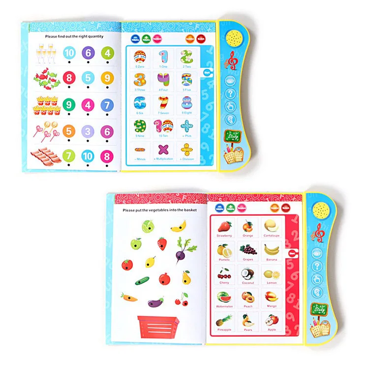 Белая картонная детская звуковая книга на заказ, Детская звуковая книга и ручка для чтения, игрушки