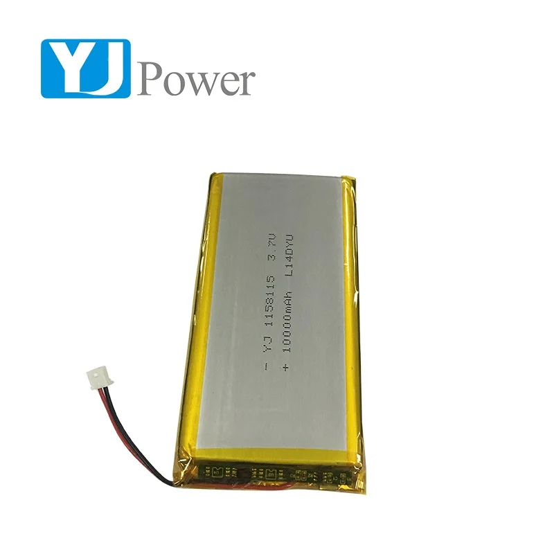 Rechargeable 10000mAh lithium battery 1158115 3.7v lithium polymer battery for Wireless equipments