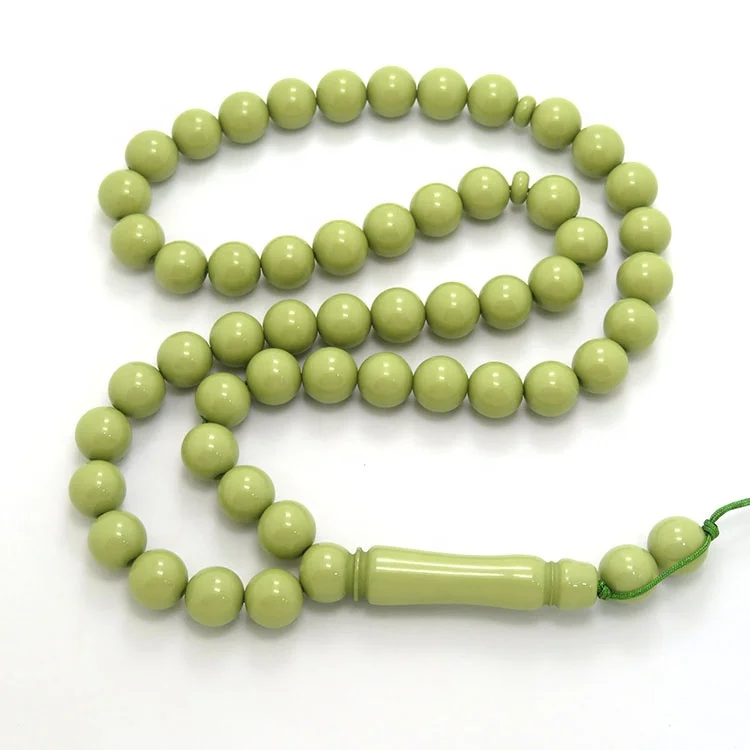 Necklaces Muslim Rosary Chain Bracelet Mate Wholesale Orange Red Resin Amber 10mm Muslim Prayers Beads