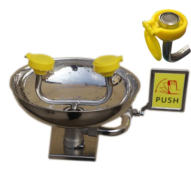 Hot selling wall-mounted stainless steel eye washer with abs coating