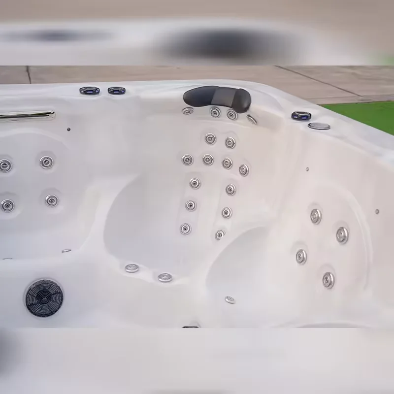2024 Outdoor Whirlpool Hot Tub Spa Luxury Hydro massage Spa Home Garden Spa Hot Tub With Cover Step for 7 person