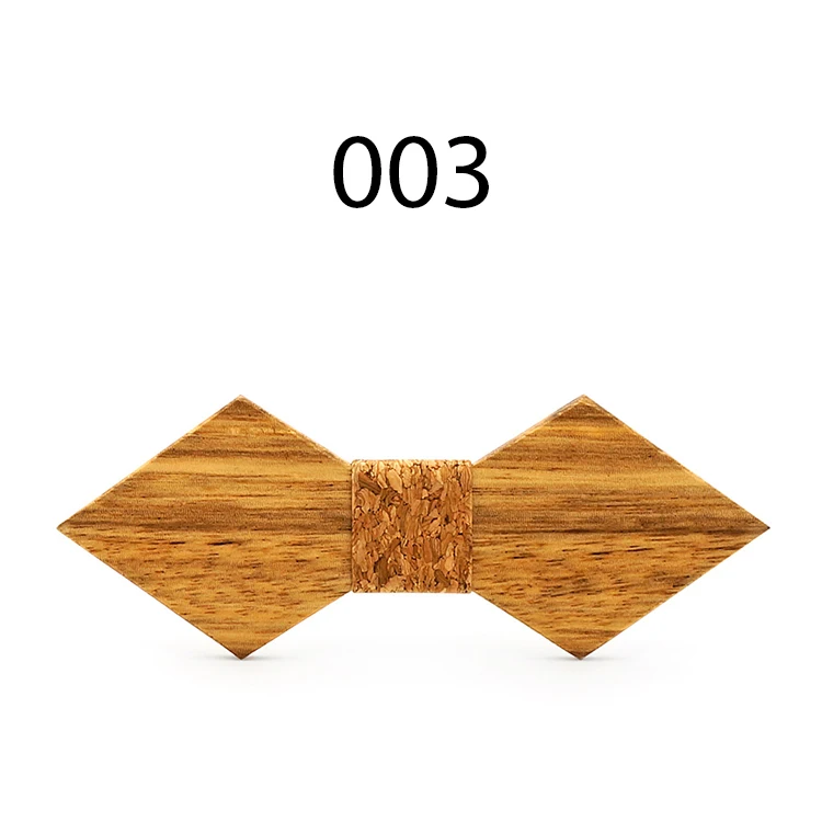 
Cheap Creative Wedding Wooden Bow Tie Necktie with Box Handmade Customized Solid Wood Bow Tie 