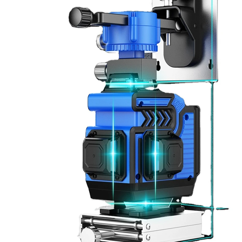360 Degree Cross Line Laser Level 3D Wall Sticking Instrument 12 Lines Green Beam/nivel laser