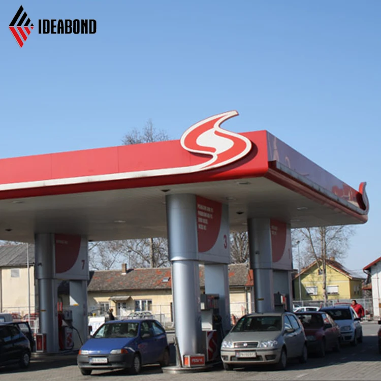 IDEABOND Factory Wholesale Alucobond 3mm Sheet Gas Station Container Wall Cladding Aluminum Composite Panels