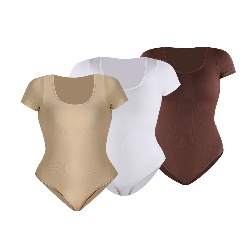 Women Gym Sports short sleeve bodysuit solid color Yoga bodysuit for women Sexy bodysuits