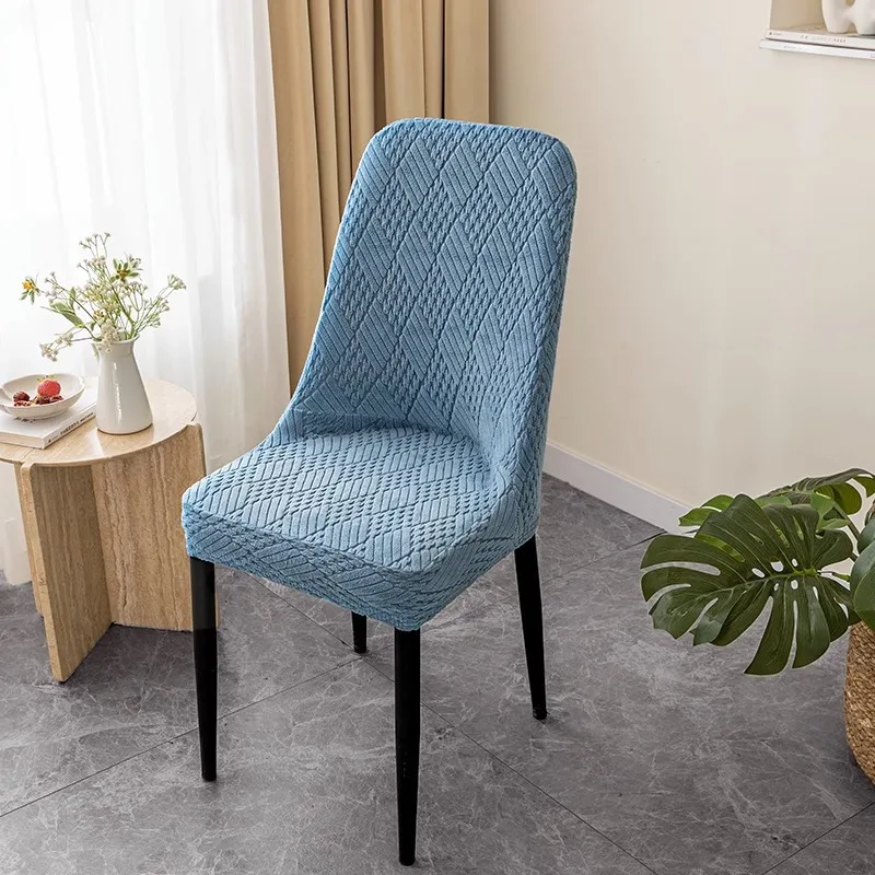 9 Universal light luxury dining chair cover stool back home seat table set