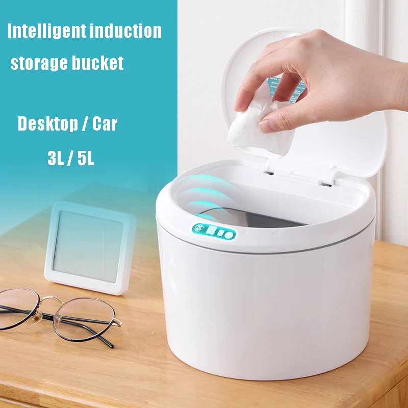 Inexpensive Smart Sensor Trash Bin for Car Office Hotel Desktop