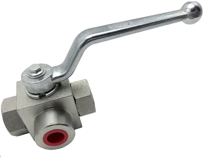 High pressure carbon steel 1/2 inch body size max pressure 5145 PSI  Durable shut off 3 way ball valve
