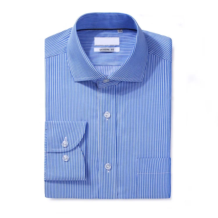 100% cotton regular fit dress shirts for men fashion long sleeve office mens shirts uniform
