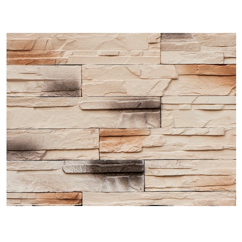 Natural slate stone veneer looking stacked artificial concrete stone panel eco friendly faux stone