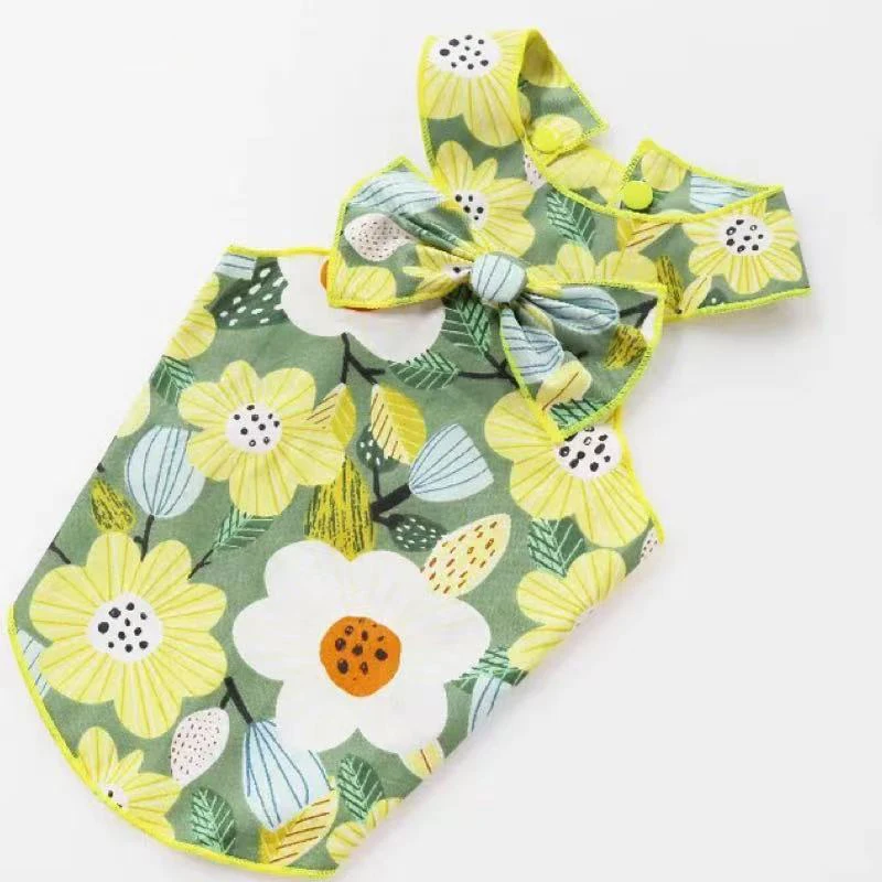 
2021 Hot Sell Manufacturers Wholesale Puppy Cute Lovely Design New Cat Dress Pet Dog Luxury Summer Clothes 