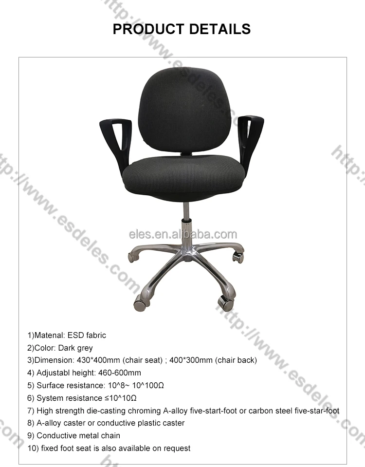 Laboratory chairs  esd lab fabric anti-static backrest workshop laboratory can be lifted and rotate adjustable