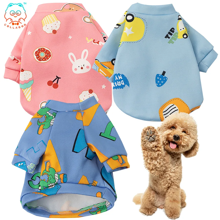 COLLABOR 16 Colors Stock Soft Fleece Dog Clothes New Year Outerwears Pitbull Dog Clothes Wind Proof Dog Hiking Clothes