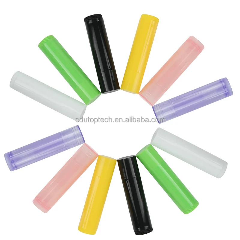Custom Colorful Wholesale White Black Clear Mini Lip Balm Packaging 5g Empty Plastic Lipstick Tube Lip Stick Tubes