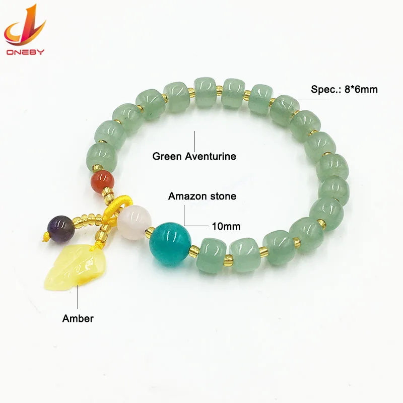Wholesale bulk natural Green aventurine crystal chip bracelet natural stone bracelet