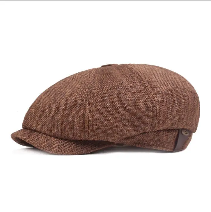 Painter Cap Elderly Men Boina Duck Peaked Caps Casquette Gentleman Newsboy Beret Octagonal Artistic Hat Winter Woolen Beret
