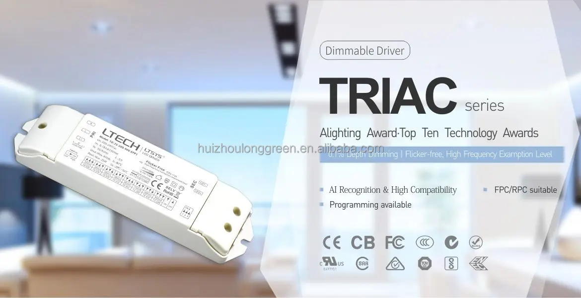 SE-30-150-900-G1T Ltech Triac ELV  30W 150-900mA CC Triac LED Driver phase cut 9-42V Flicker Free Dimmable LED Driver
