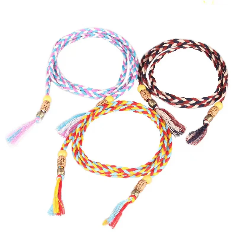 Korean style all-match dress knotted decorative belt Ladies woven belt