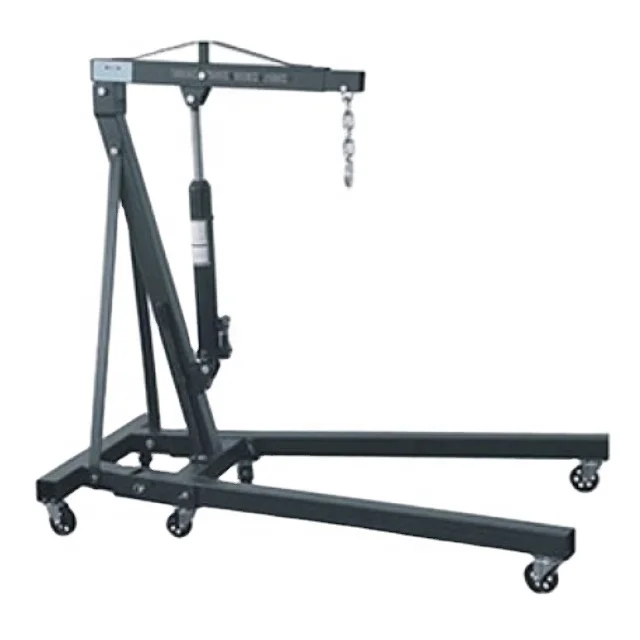 black engine folding mini crane