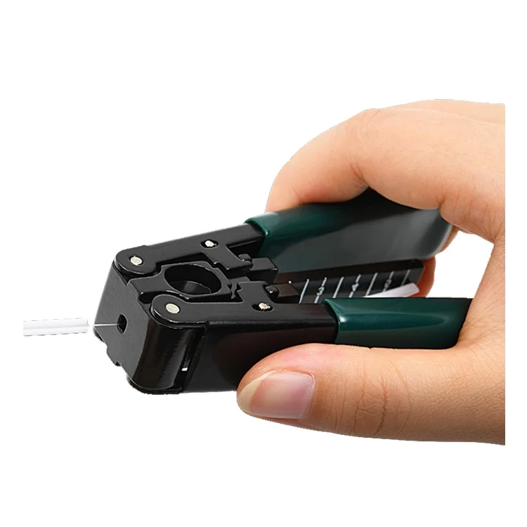 FCST221031 Fiber To The Home Application Simple Jacket Removing Without Fiber Damaging FTTH Flat Drop Optical Cable Stripper