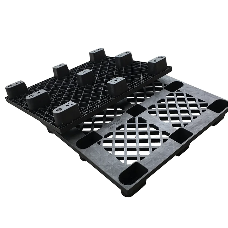 Heavy Duty Flour Stackable Use Single Face Grid Top Plastic Pallet Manufacturer With Nine Block Feet
