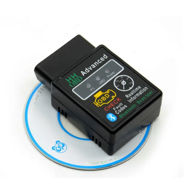 Высококачественный HHOBD Расширенный ELM327 OBD2 V2.1 считыватель кодов Сканер для автомобильного диагностического инструмента ELM 327 V2.1 V1.5
