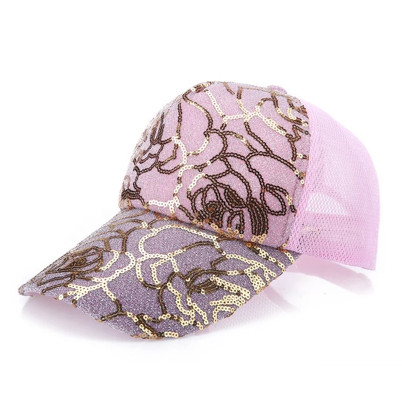 Custom hot sales bling bling baseball fashion sports hat summer luxury hats for women in stock