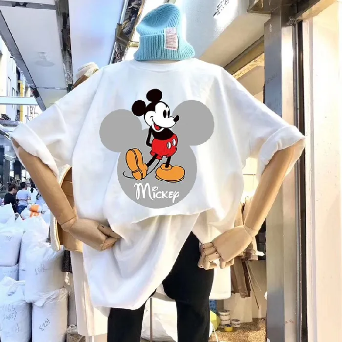 wholesale summer new product cartoon printing Mickey pattern short sleeve T-shirt loose round collar jacket