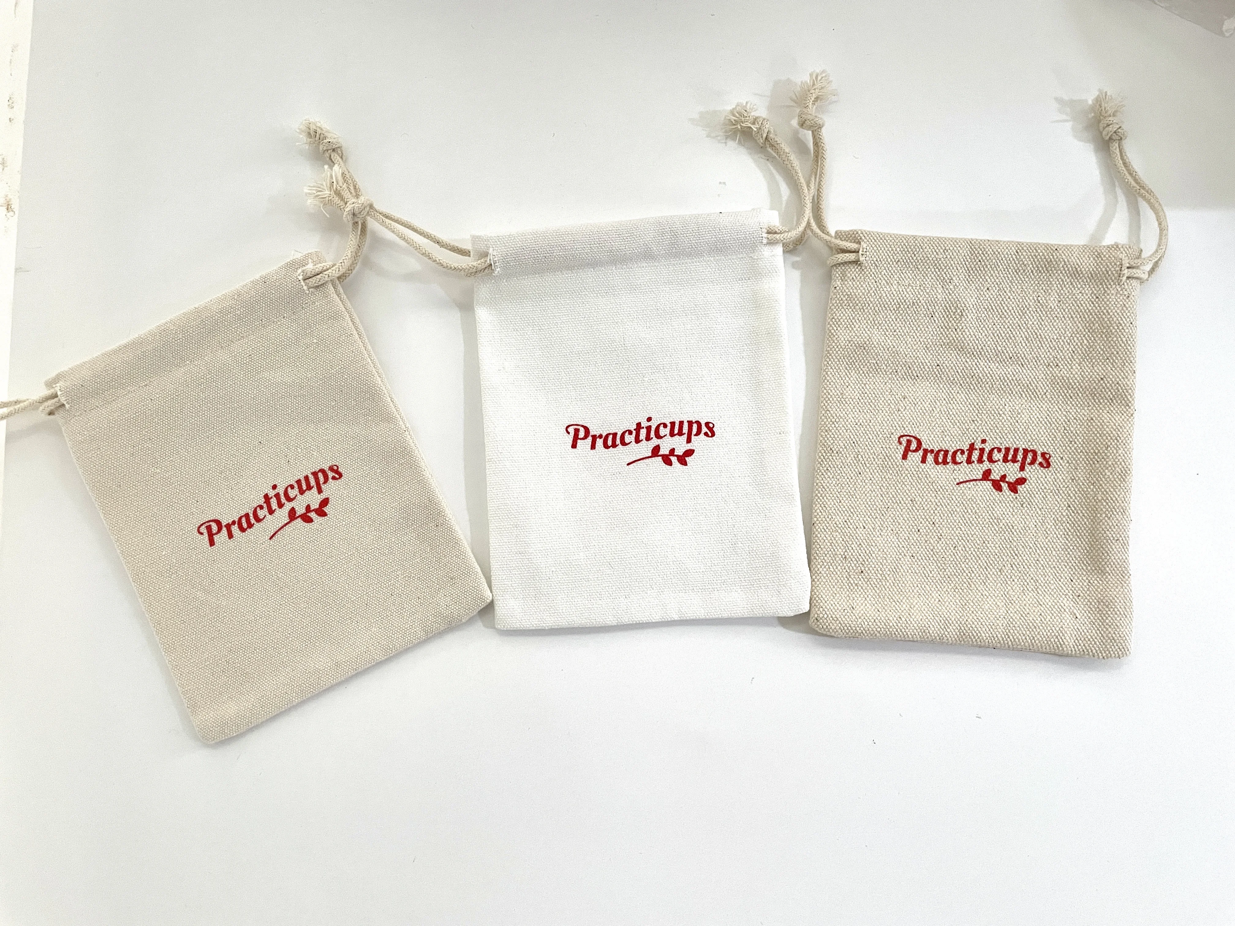 Custom Cotton Drawstring Pouch Bags Reusable Eco Friendly Blank Small Organic Cotton Drawstring Bag with Logo